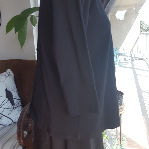 Embellished 3/4 sleeve tunic black top sz XL - Picture 4 of 8